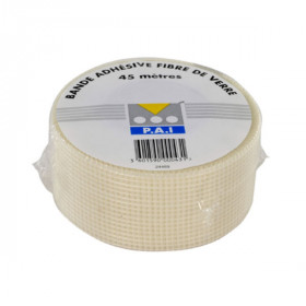 Bande à Joint Adhésive 48 mm x 45 m Fibre de Verre PAI pour Plaque de Plâtre
