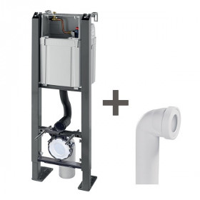 Bâti-Support WC Suspendu Wirquin Chrono + Evacuation Coudée 55720181
