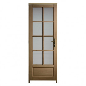 Bloc porte Chêne Esterel 8 Carreaux 204x146 cm poussant Droit
