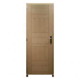 Bloc porte Chêne Fontainebleau 5 Panneaux 204x73 cm poussant Droit