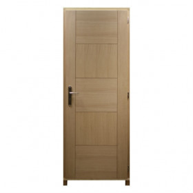 Bloc porte Chêne Fontainebleau 5 Panneaux 204x83 cm poussant Gauche