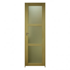 Bloc porte Chêne Ken 3 Vitrages 204x83 cm poussant Droit