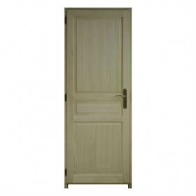 Bloc porte Bois exotique Morea 3 Panneaux 204x73 cm poussant Droit