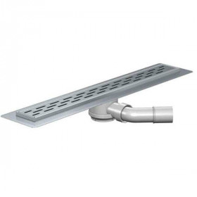 Caniveau Inox ACO Showerdrain Eko, Siphon et Grille Inox, 745x70x87mm
