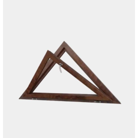 Houteau ouvrant en bois exotique, 60 x 75 cm