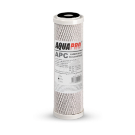 Cartouche Filtrante Eau Charbon Actif Bloc Aquapro APC 10'' 10µm