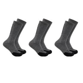 Chaussettes Carhartt Midweight Logo Crew SC9913M Carbon Heather XL x3