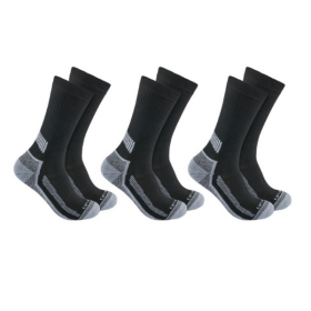 Chaussettes Hautes Carhartt Force Midweight Crew SC4223M Black XL x 3