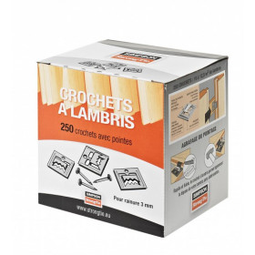 Crochet pour lambris bois 24 x 0,4 x 2 mm Acier Simpson CLIP2/250