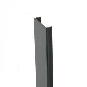 Clip de Finition PVC 2,31 m pour Poteau gris anthracite Clôture Ambre