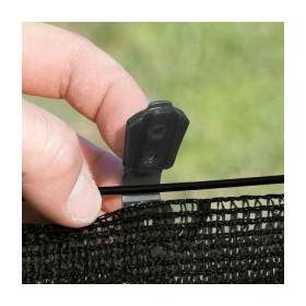 Clips de fixation Nortene Fixatex Noir 2 cm x 3,4 m, Lot de 20