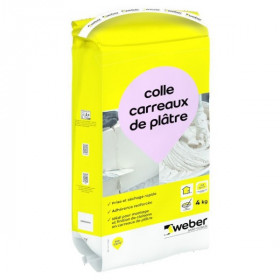 Colle Carreaux de Plâtre Weber Blanc 4kg