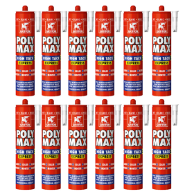 Colle Poly-Max High Tack Express Griffon Blanc 410 g, Lot de 12