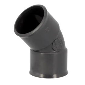 Coude PVC à Coller F-F 45° NF Nicoll Hometech® Anthracite, ⌀32mm
