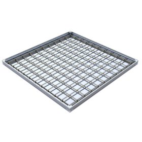Couvercle à Carreler Alu L15 ACO Uniface 100 x 100 cm, Hauteur 7 cm