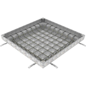 Couvercle à Carreler Galva N250 ACO Uniface 80 x 80cm, Hauteur 8 cm