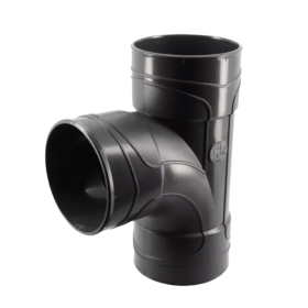 Culotte PVC à Joint NF F-F 87°30 Nicoll Anthracite, ⌀100 mm