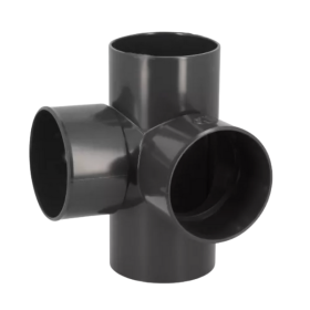 Culotte PVC Double équerre F-F 87°30 Nicoll Hometech Anthra ⌀100mm
