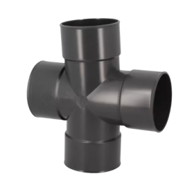 Culotte PVC Double parallèle F-F 87°30 Nicoll Hometech Anthra ⌀100mm