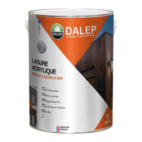 Lasure Acrylique Bois Protection Extrême Dalep Chêne Foncé Pot de 5L 