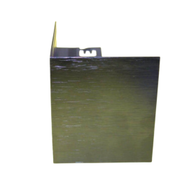 Embout d'angle Alu Externe pour profil Terrasse 102mmx2,5m Noir Brossé