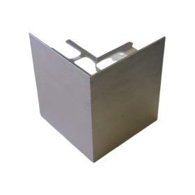 Embout d'angle Alu Externe pour profil Terrasse 122mmx2,5m, Alu Brossé