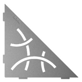 Etagère d'Angle de Douche Schlüter-Shelf-E-S1 Curve 210x210mm Etain