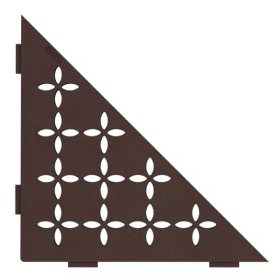 Etagère d'Angle de Douche Schlüter-Shelf-E-S1 Floral 210x210mm Bronze