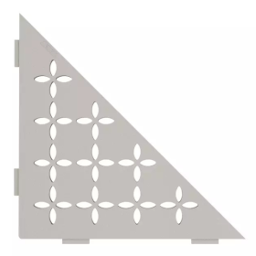 Etagère d'Angle de Douche Schlüter-Shelf-E-S1 Floral 210x210mm Grège