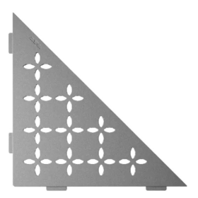 Etagère d'Angle de Douche Schlüter-Shelf-E-S1 Floral 210x210mm Etain