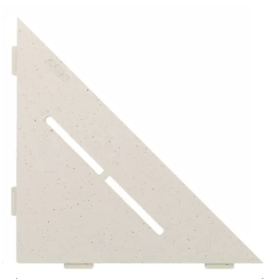 Etagère d'Angle de Douche Schlüter-Shelf-E-S1 Pure 210x210mm Ivoire