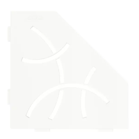 Etagère d'Angle de Douche Schlüter-Shelf-E-S2 Curve 190x195 Blanc mat