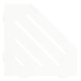 Etagère d'Angle de Douche Schlüter-Shelf-E-S2 Wave 195x195mm Blanc mat