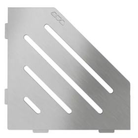 Etagère d'Angle de Douche Schlüter-Shelf-E-S2 Wave 195x195 Inox brossé