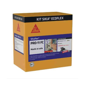 Kit Mastic colle Sika Ecoflex pro 11 FC, 35 recharges Gris Béton