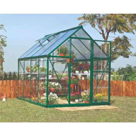 Serre de Jardin Polycarbonate Aluminium Canopia Hybrid 4,4 m² Vert