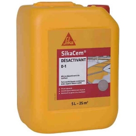 Désactivant de Surface Sikacem profondeur 0/1 mm, 5 litres