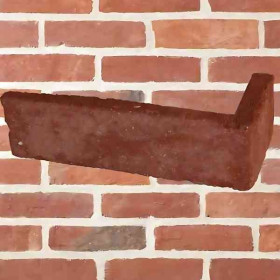 Plaquette d'angle 60x20x220/105 mm Rouge Pays par paquet de 18 U 
