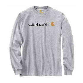 T-Shirt Carhartt Core Logo L/S 104107 Heather Grey