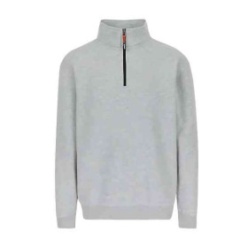 Pull à Col Zippé Herock Vigor Gris Chiné Clair