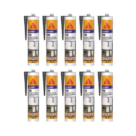 Mastic Silicone Menuiserie Vitrage SikaSeal-110 Anthracite 12x300ml