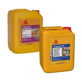 Lot SikaCem Désactivant 4-6 5L + Sikagard-245 Conservado Protec.Int. 5L