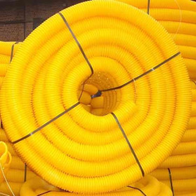 Gaine TPC jaune Ø 63 mm en couronne de 50 ML, la couronne