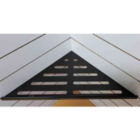 Etagère de Douche Aluminium angle 90° 170x340mm Noir Mat