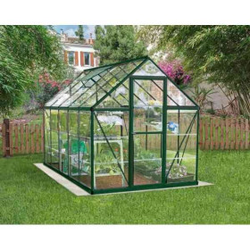 Serre de Jardin Polycarbonate Aluminium Canopia Harmony 6,6 m² Vert