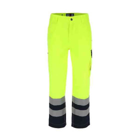 Pantalon de Travail Herock Olympus High Viz Jaune/Bleu Marine