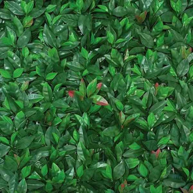 Mur Végétal Artificiel Laurier Rouge 40 mm 1m x 1m