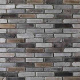 Brique de parement ton gris nuancé, paquet de 0,5 m2