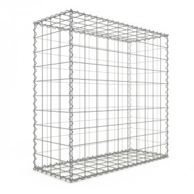 Gabion 100x100x40 cm fil 4mm maille 10x10 cm 5 faces sans dessous
