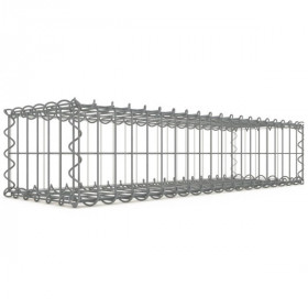 Gabion 100x20x30 cm fil 4 mm maille 10x10 cm 5 faces sans dessous